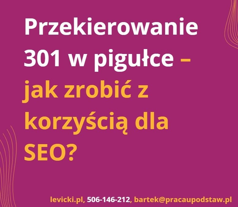 Przekierowanie 301 w pigułce - jak zrobić z korzyścią dla SEO?