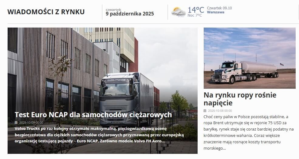 portal informacyjny truck
