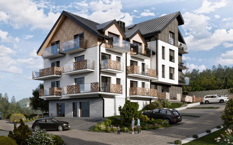 Nowoczesny apartamentowiec w Szklarskiej Porębie z systemem self check-in.